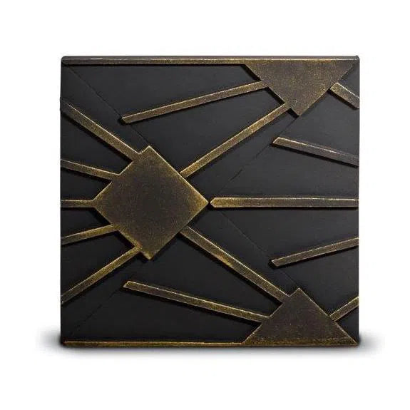 Concrete 3D Tile ANDROMEDA Black Gold - Box of 12 - DecorMania.eu