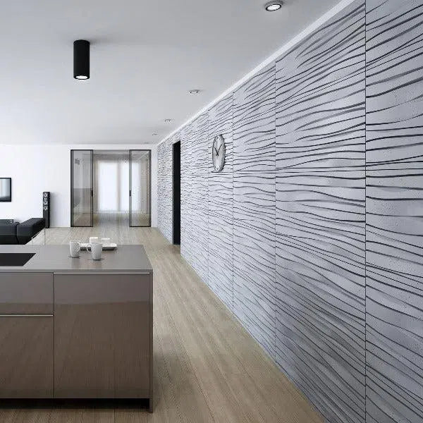 Concrete 3D Wall Panel WAVES - DecorMania.eu