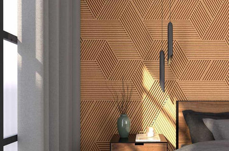 DIAMOND STRIPE 3D Cork Acoustic Panel - DecorMania.eu