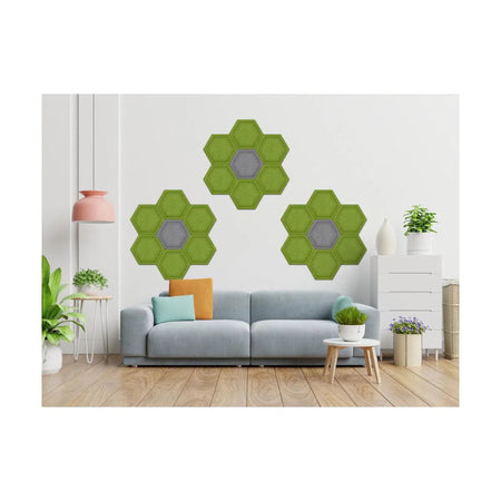 HEXA BOLD Felt Panel - GREY - DecorMania.eu