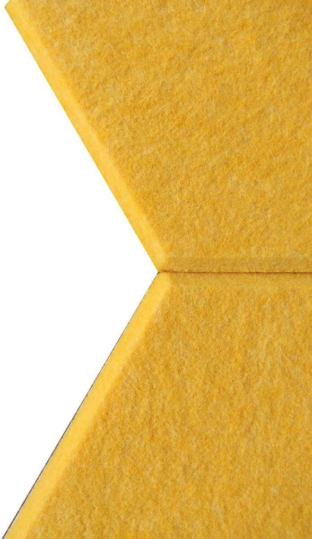 HEXA Felt 3D Panel - YELLOW 3pcs. - DecorMania.eu