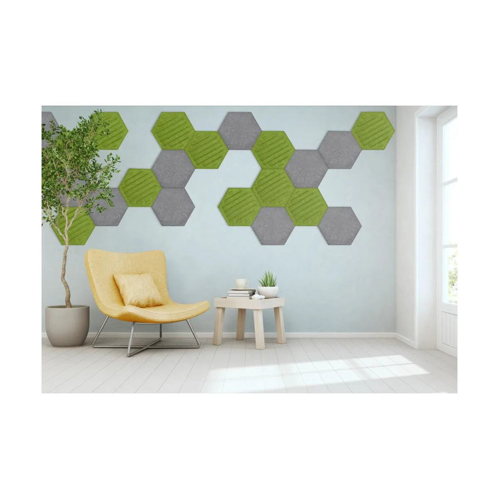 HEXA RIFT Felt Panel - OLIVE - DecorMania.eu