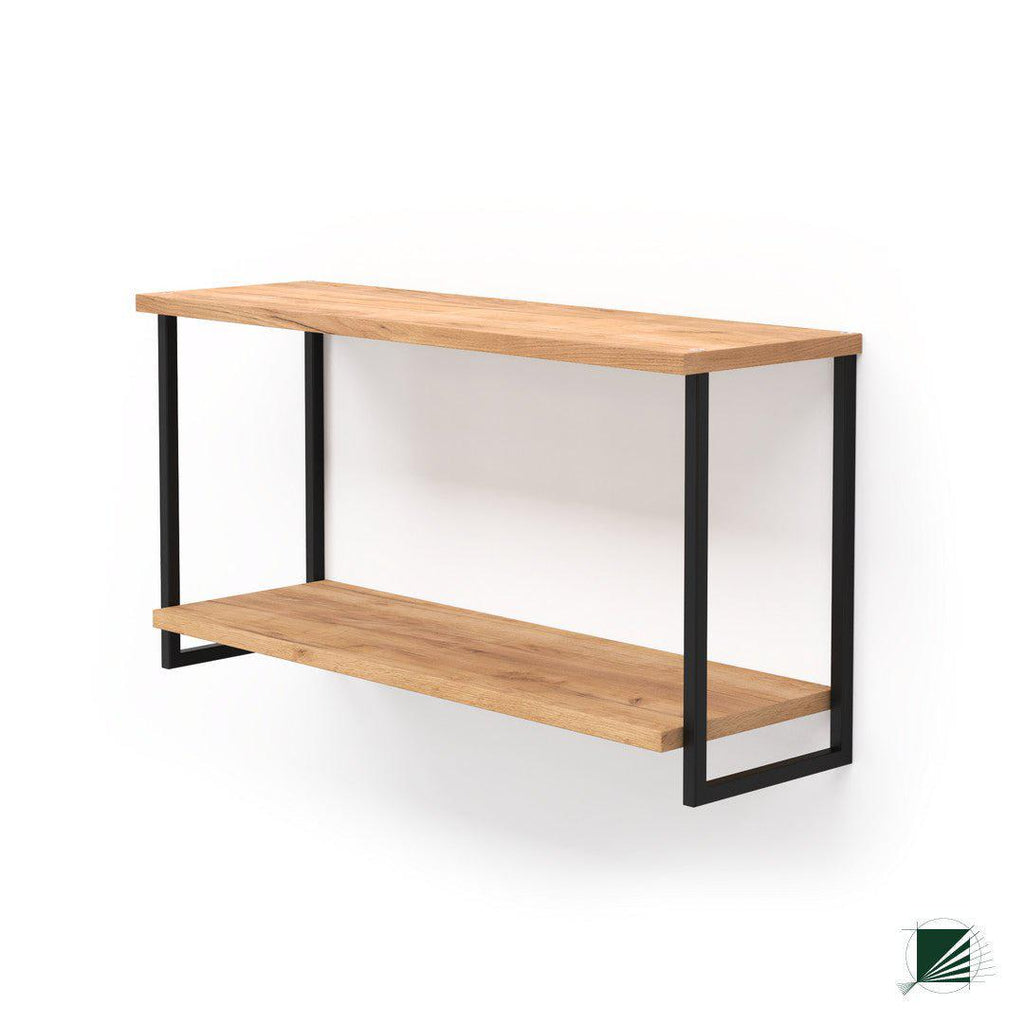 Shelve LOFT Oak Black - DecorMania.eu